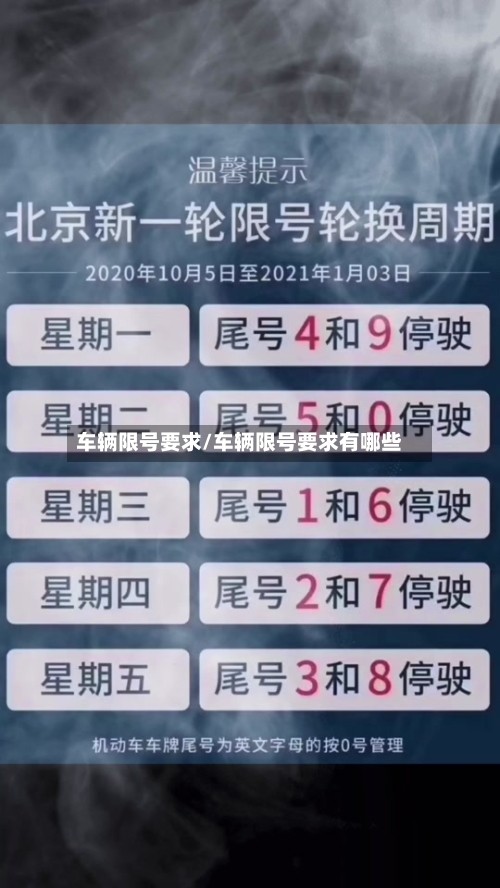 车辆限号要求/车辆限号要求有哪些-第2张图片
