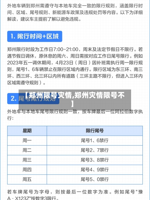 【郑州限号灾情,郑州灾情限号不】-第3张图片