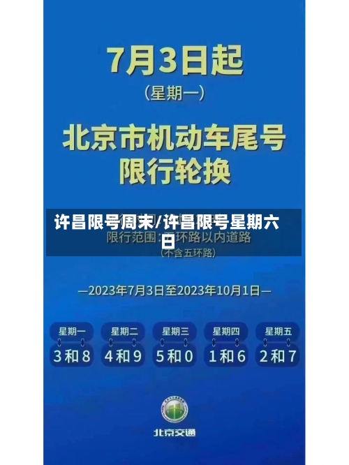 许昌限号周末/许昌限号星期六日