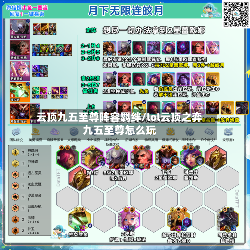 云顶九五至尊阵容羁绊/lol云顶之弈九五至尊怎么玩