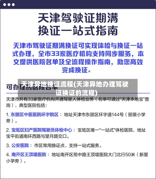 天津异地换证流程(天津异地办理驾驶证换证的流程)-第3张图片