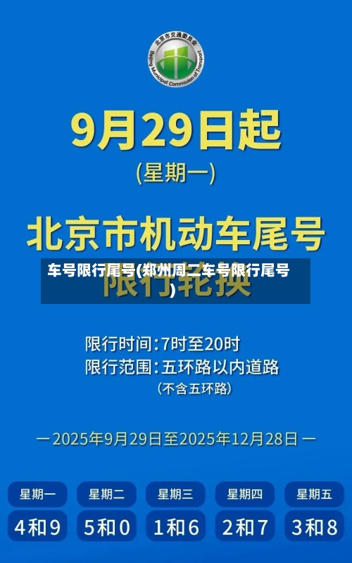 车号限行尾号(郑州周二车号限行尾号)-第3张图片