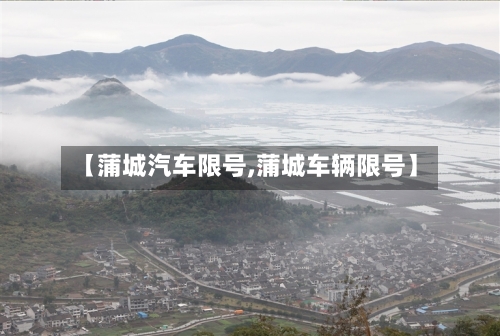 【蒲城汽车限号,蒲城车辆限号】-第2张图片