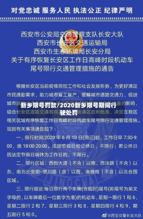 新乡限号罚款/2020新乡限号期间行驶处罚