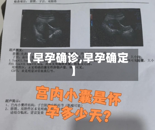 【早孕确诊,早孕确定】-第2张图片