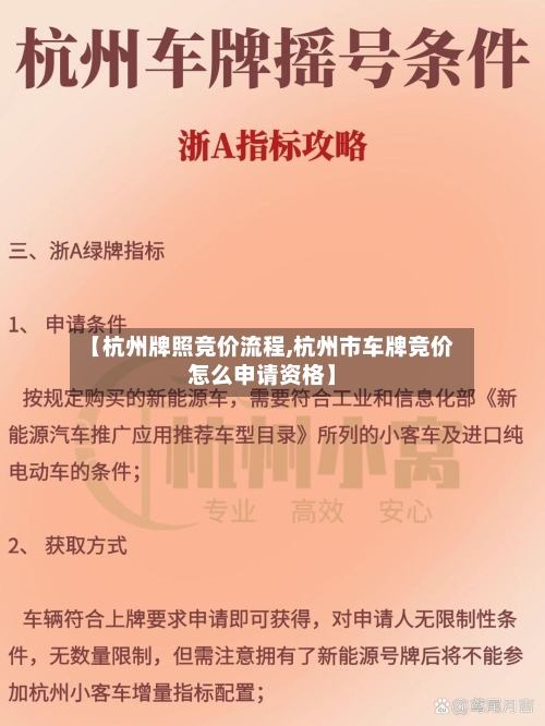 【杭州牌照竞价流程,杭州市车牌竞价怎么申请资格】-第3张图片