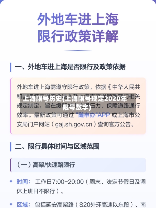 上海限号历史(上海限号规定2020年限号数字)