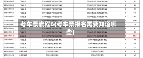 考车票流程6(考车票报名需要知道哪些)