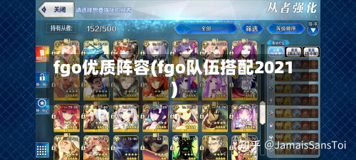 fgo优质阵容(fgo队伍搭配2021)