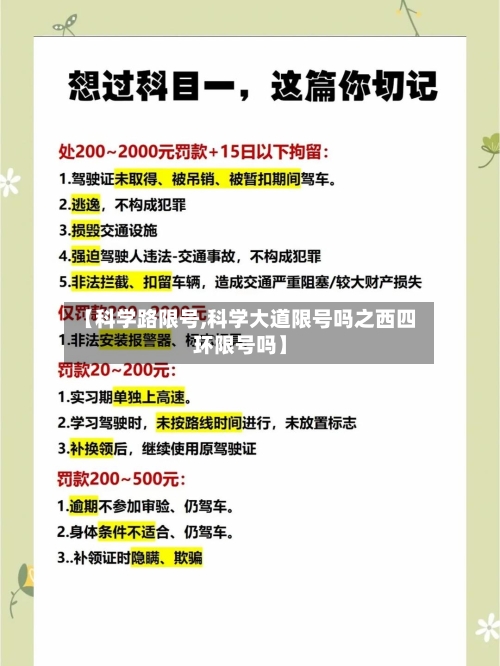 【科学路限号,科学大道限号吗之西四环限号吗】