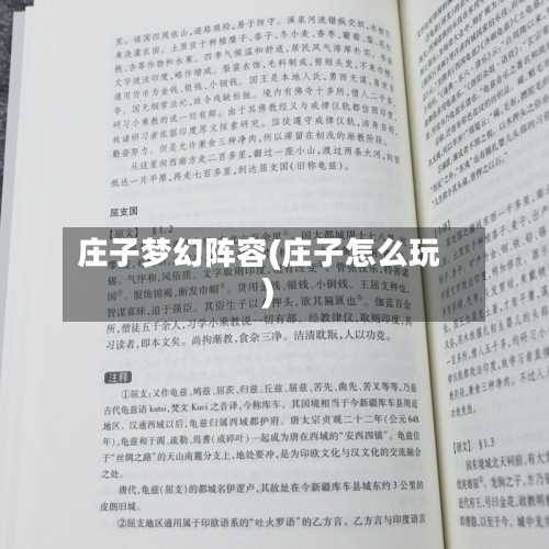 庄子梦幻阵容(庄子怎么玩)-第2张图片
