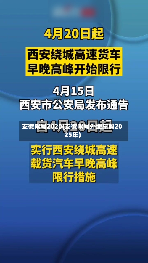 安徽限号2020(安徽限号外地车吗2025年)-第3张图片