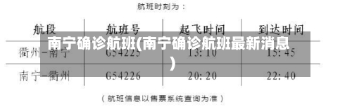 南宁确诊航班(南宁确诊航班最新消息)-第3张图片