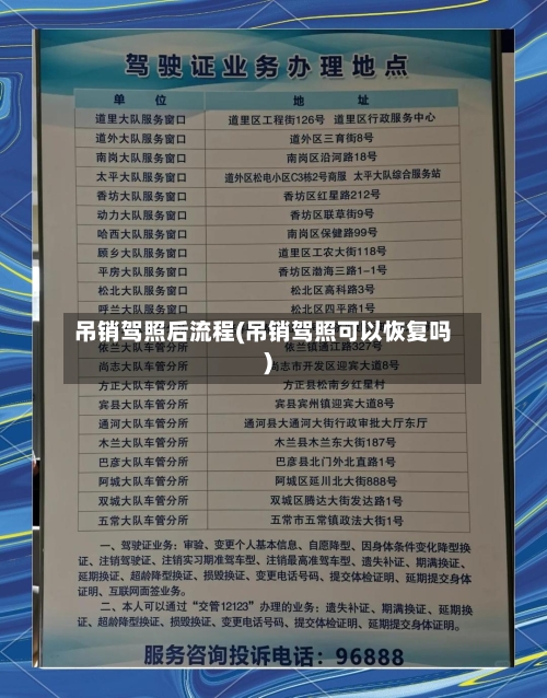 吊销驾照后流程(吊销驾照可以恢复吗)