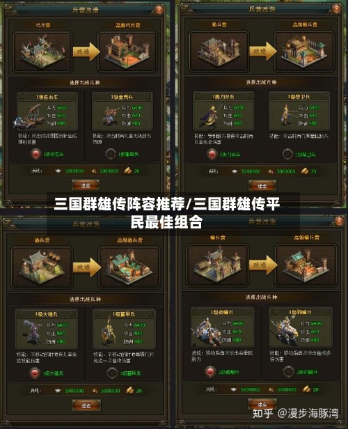 三国群雄传阵容推荐/三国群雄传平民最佳组合