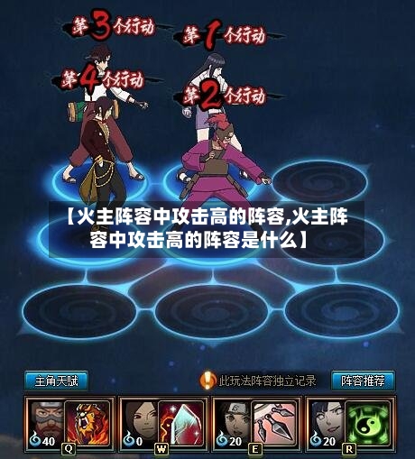 【火主阵容中攻击高的阵容,火主阵容中攻击高的阵容是什么】
