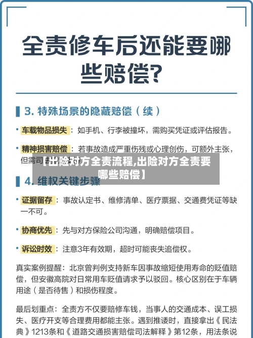 【出险对方全责流程,出险对方全责要哪些赔偿】-第2张图片