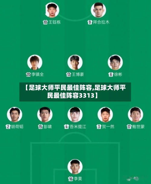 【足球大师平民最佳阵容,足球大师平民最佳阵容3313】