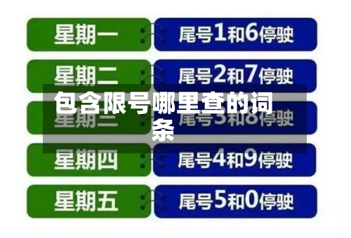 包含限号哪里查的词条-第2张图片