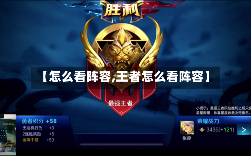 【怎么看阵容,王者怎么看阵容】-第2张图片