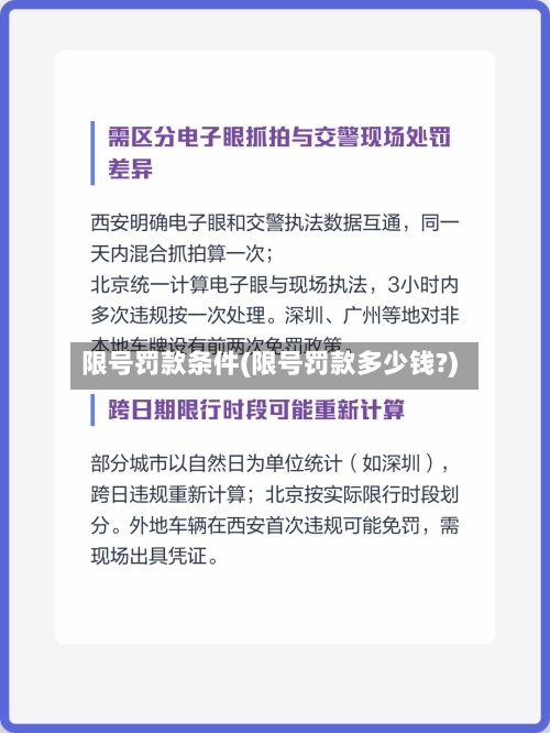 限号罚款条件(限号罚款多少钱?)-第3张图片
