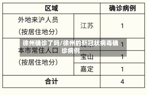 徐州确诊了吗/徐州的新冠状病毒确诊病例-第2张图片