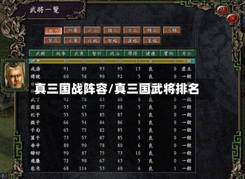 真三国战阵容/真三国武将排名-第2张图片