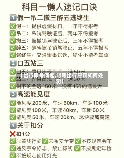 【出行限号问题,限号出行应该如何处罚】-第3张图片