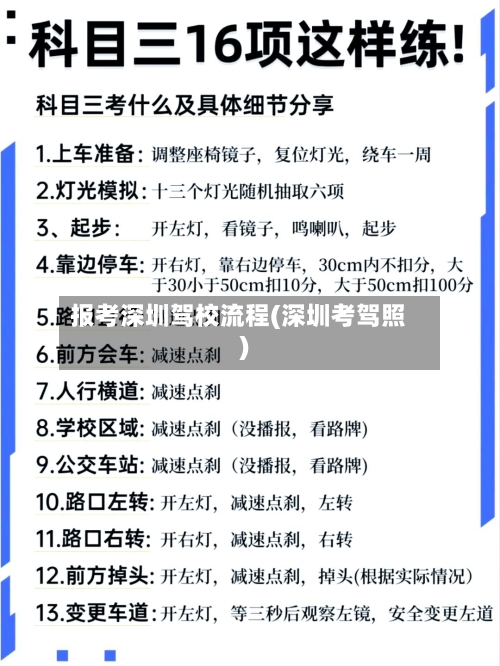报考深圳驾校流程(深圳考驾照)-第3张图片