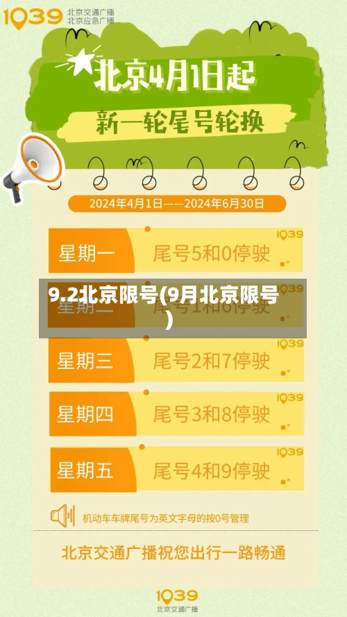 9.2北京限号(9月北京限号)-第3张图片