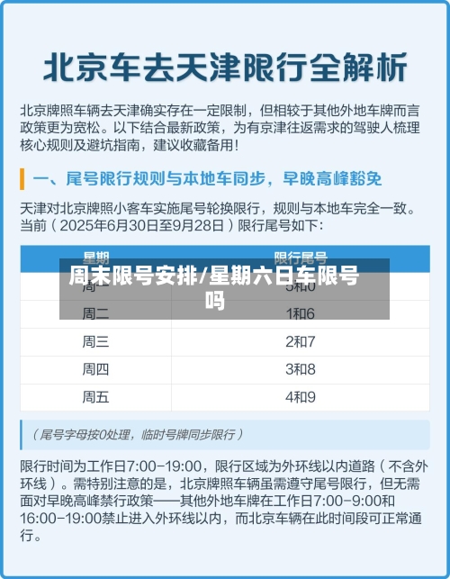 周末限号安排/星期六日车限号吗-第3张图片