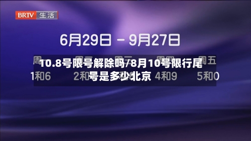 10.8号限号解除吗/8月10号限行尾号是多少北京-第3张图片