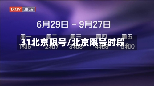 31北京限号/北京限号时段-第2张图片