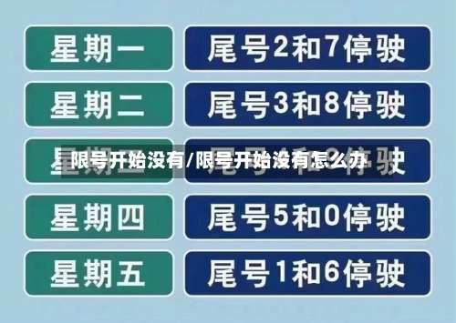 限号开始没有/限号开始没有怎么办-第2张图片