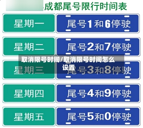 取消限号时间/取消限号时间怎么设置
