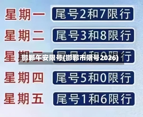邯郸午安限号(邯郸市限号2026)-第2张图片