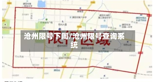 沧州限号下周/沧州限号查询系统-第2张图片