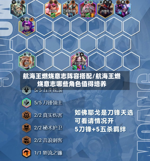 航海王燃烧意志阵容搭配/航海王燃烧意志哪些角色值得培养-第2张图片