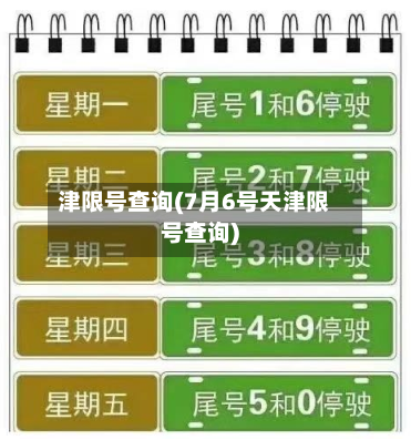 津限号查询(7月6号天津限号查询)