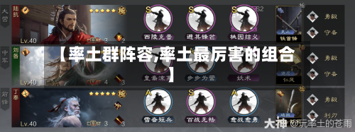 【率土群阵容,率土最厉害的组合】