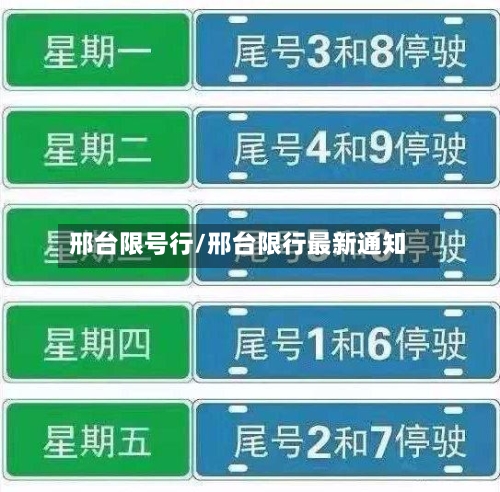 邢台限号行/邢台限行最新通知