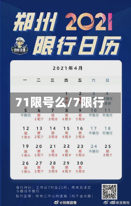 71限号么/7限行