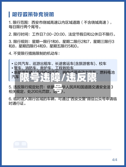 限号违障/违反限号