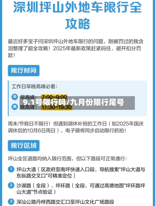 9.1号限行吗/九月份限行尾号-第3张图片