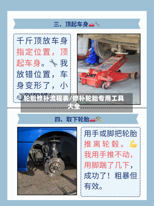 轮胎修补流程表/修补轮胎专用工具大全