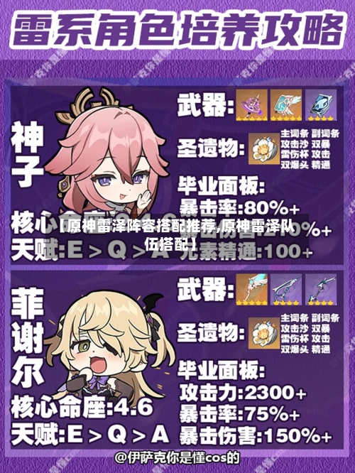 【原神雷泽阵容搭配推荐,原神雷泽队伍搭配】